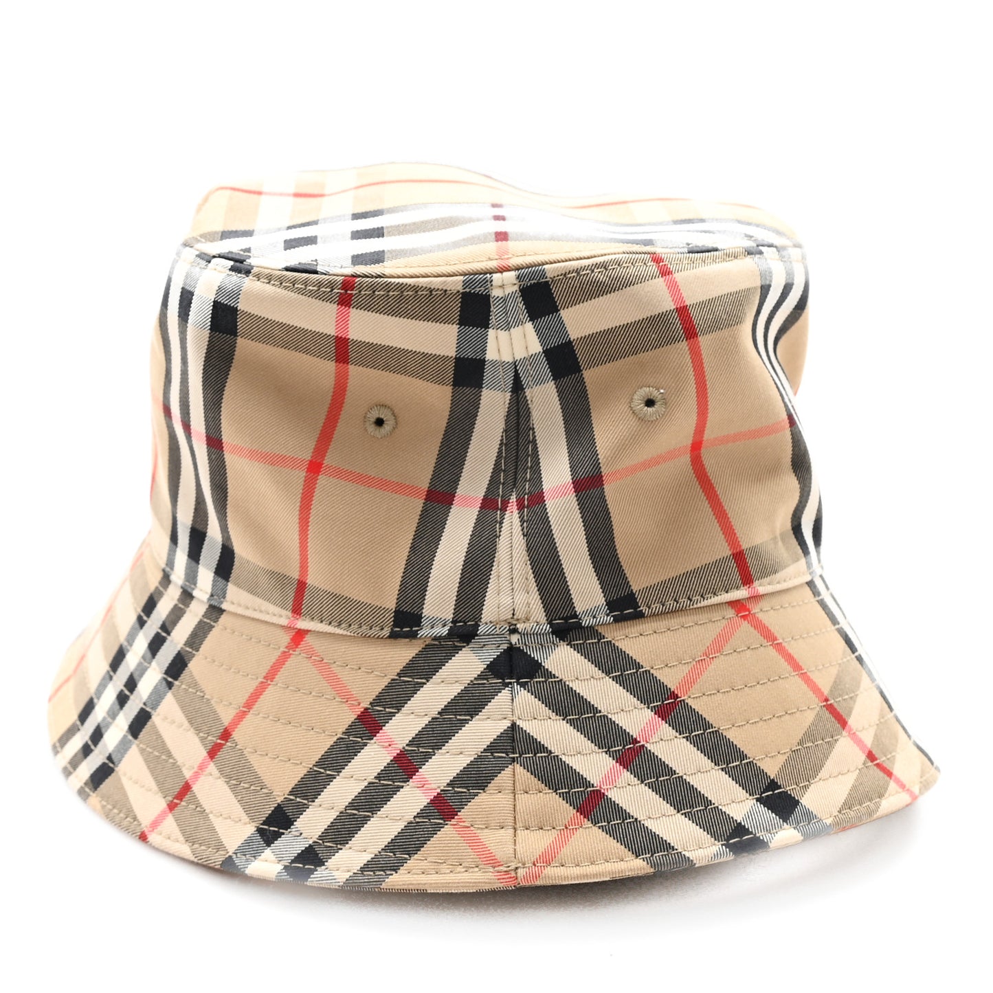 Technical Cotton Vintage Check Bucket Hat S Archive Beige