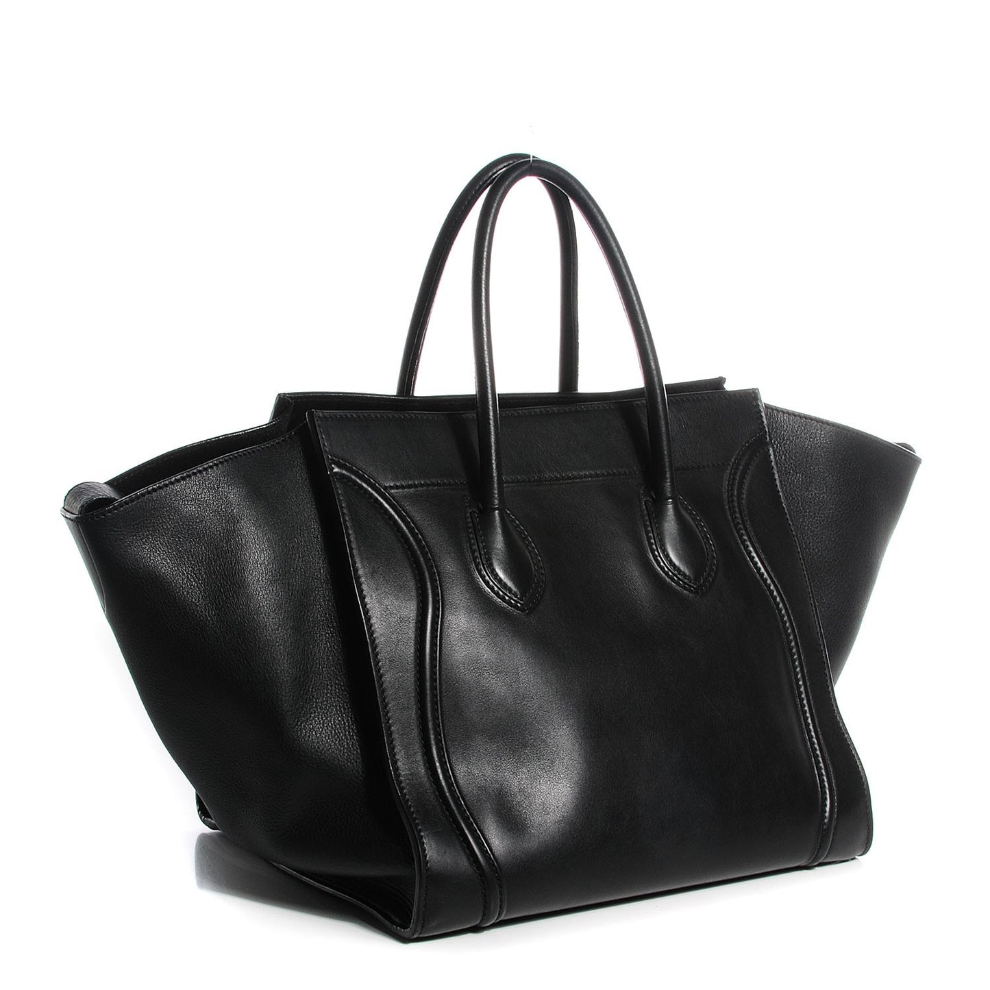 Supple Calfskin Medium Phantom Luggage Black
