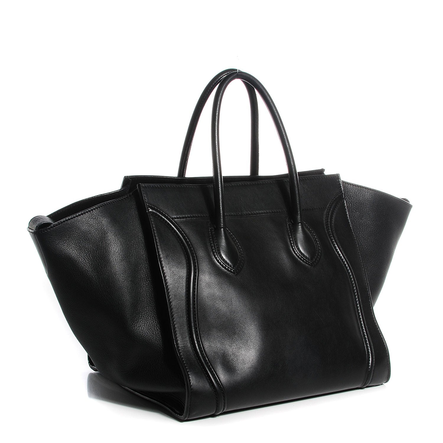 Celine Supple Calfskin Medium Phantom Luggage Black 3 of 8