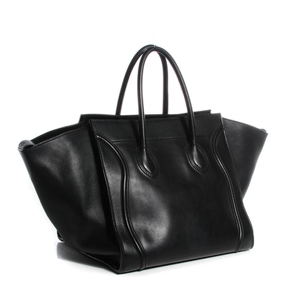 Celine Supple Calfskin Medium Phantom Luggage Black 3 of 8