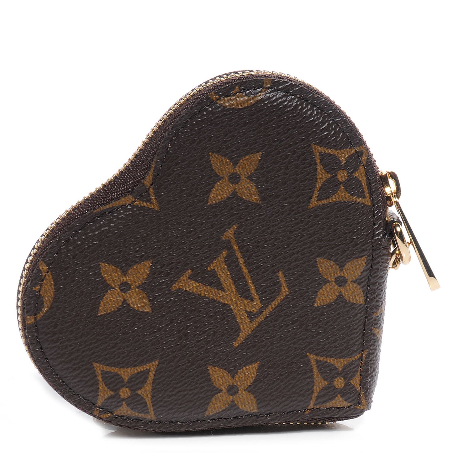 Monogram Leopard Coeur Heart Coin Purse Blanc Corail