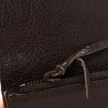 Balenciaga Agneau Classic Hardware Money Wallet Brown 10 of 13