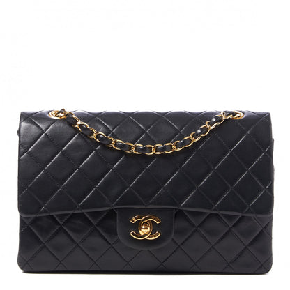 Chanel Lambskin Quilted Medium Double Flap Black 1 of 8