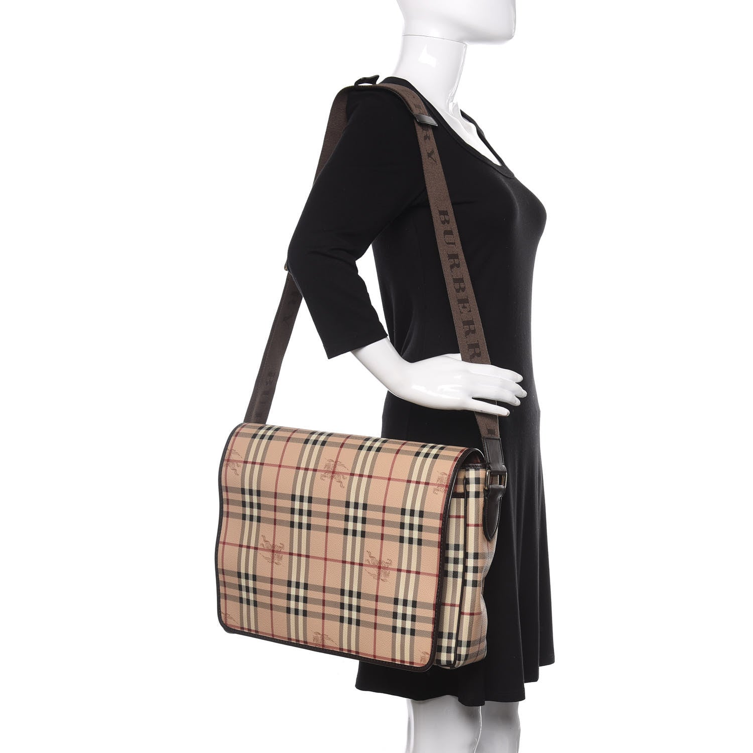 Burberry Haymarket Check Diaper Messenger Bag 2 of 11