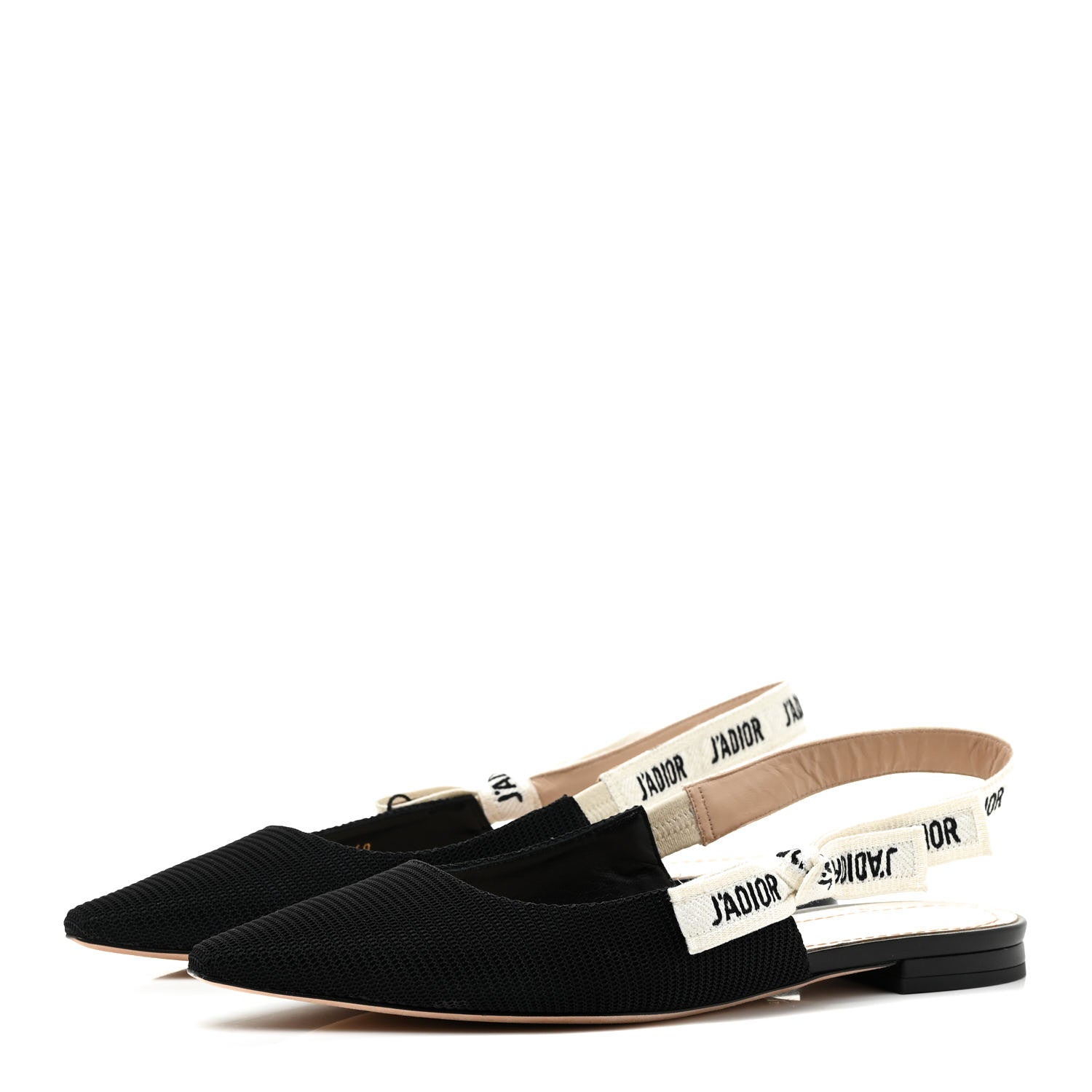 Christian Dior Technical Canvas Ribbon J'Adior Slingback Ballet Flats 40 Black 6 of 28