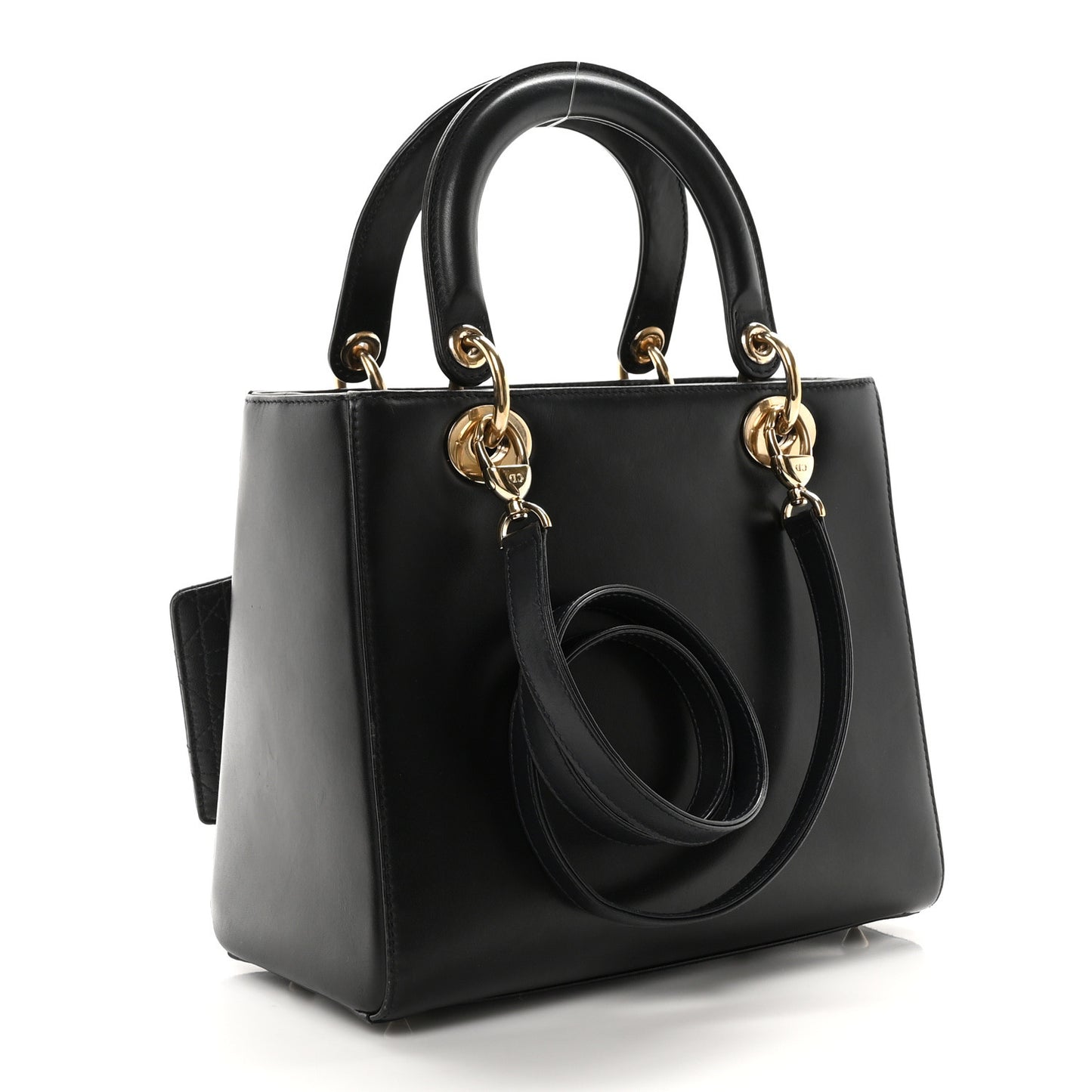 Calfskin Pockets Medium Lady Dior Blue