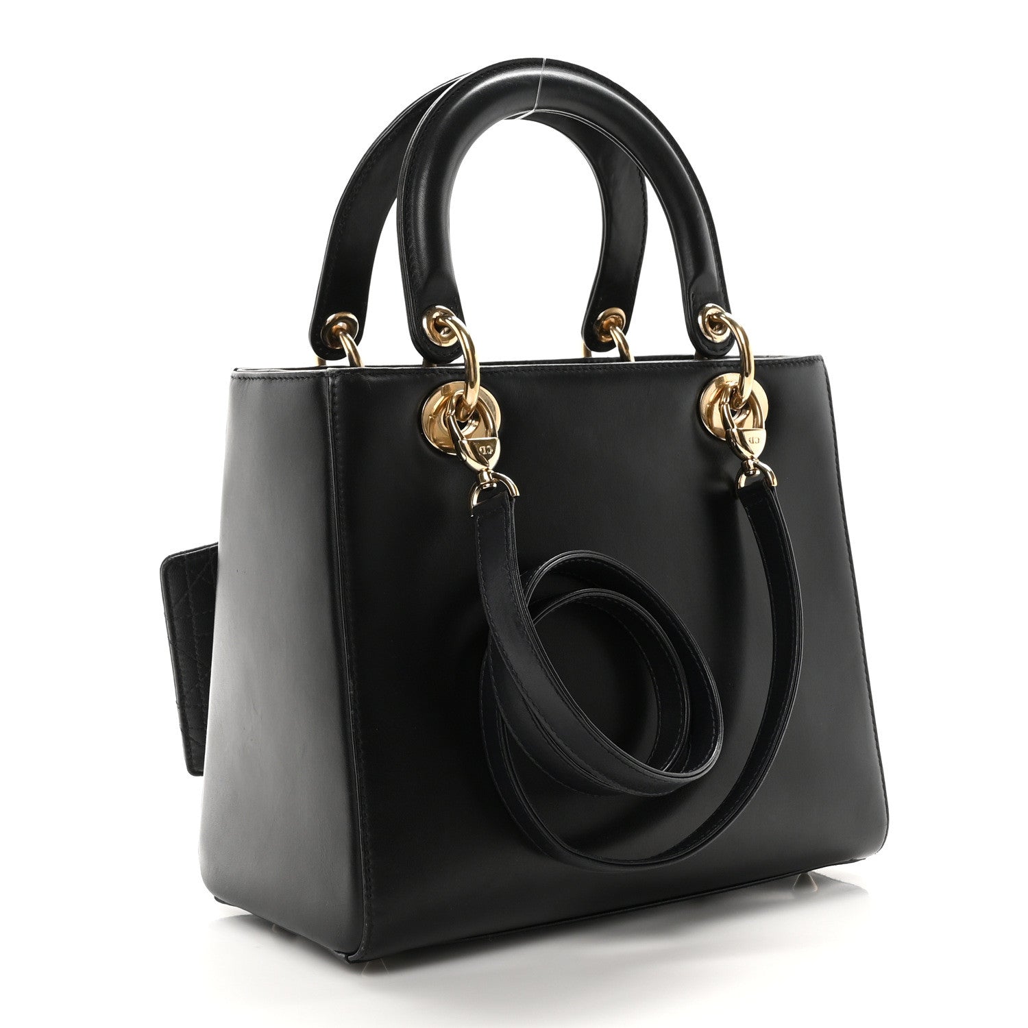 Christian Dior Calfskin Pockets Medium Lady Dior Blue 3 of 10