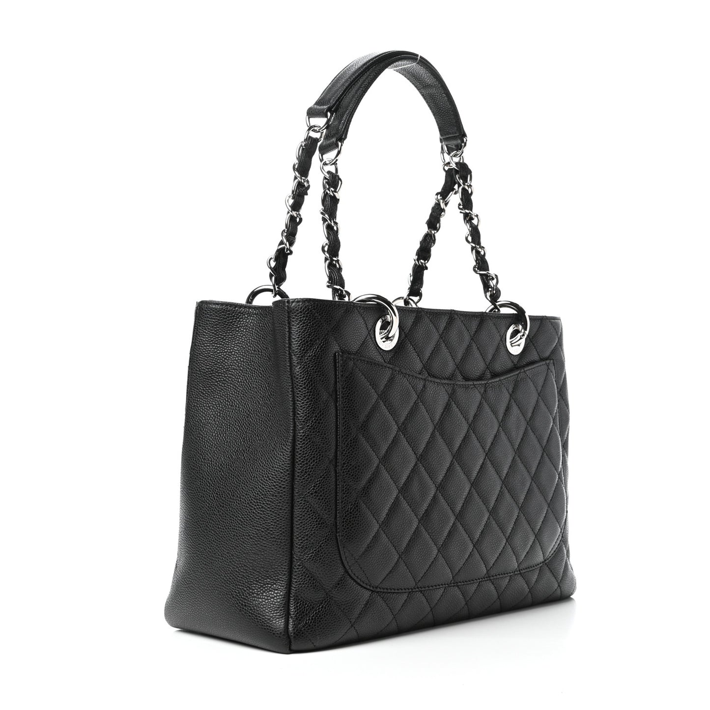 Caviar Quilted Grand Shopping Tote GST Black