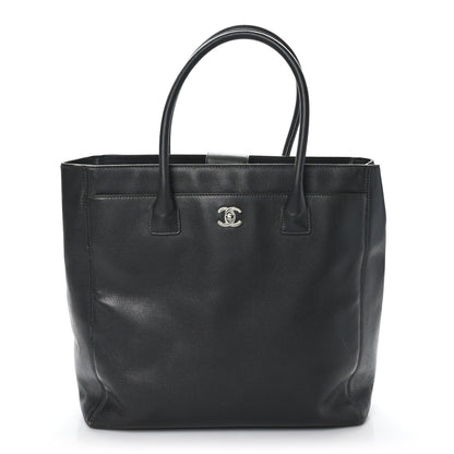Chanel Calfskin Tall Cerf Tote Dark Grey 1 of 11