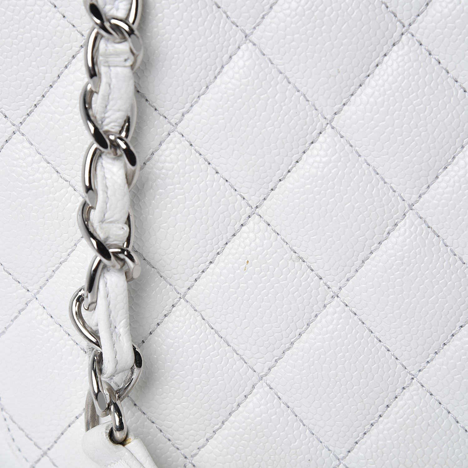 Chanel Caviar Quilted Grand Shopping Tote GST White 13 of 24
