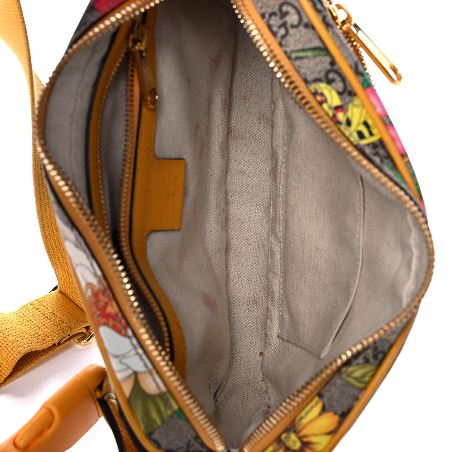 Gucci GG Supreme Monogram Flora Medium Ophidia Belt Bag Beige Multicolor Crop 5 of 13