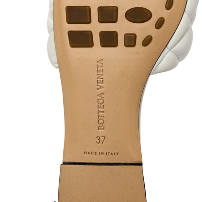 Bottega Veneta Nappa Matelasse Padded Flat Sandals 37 Optic White 7 of 12