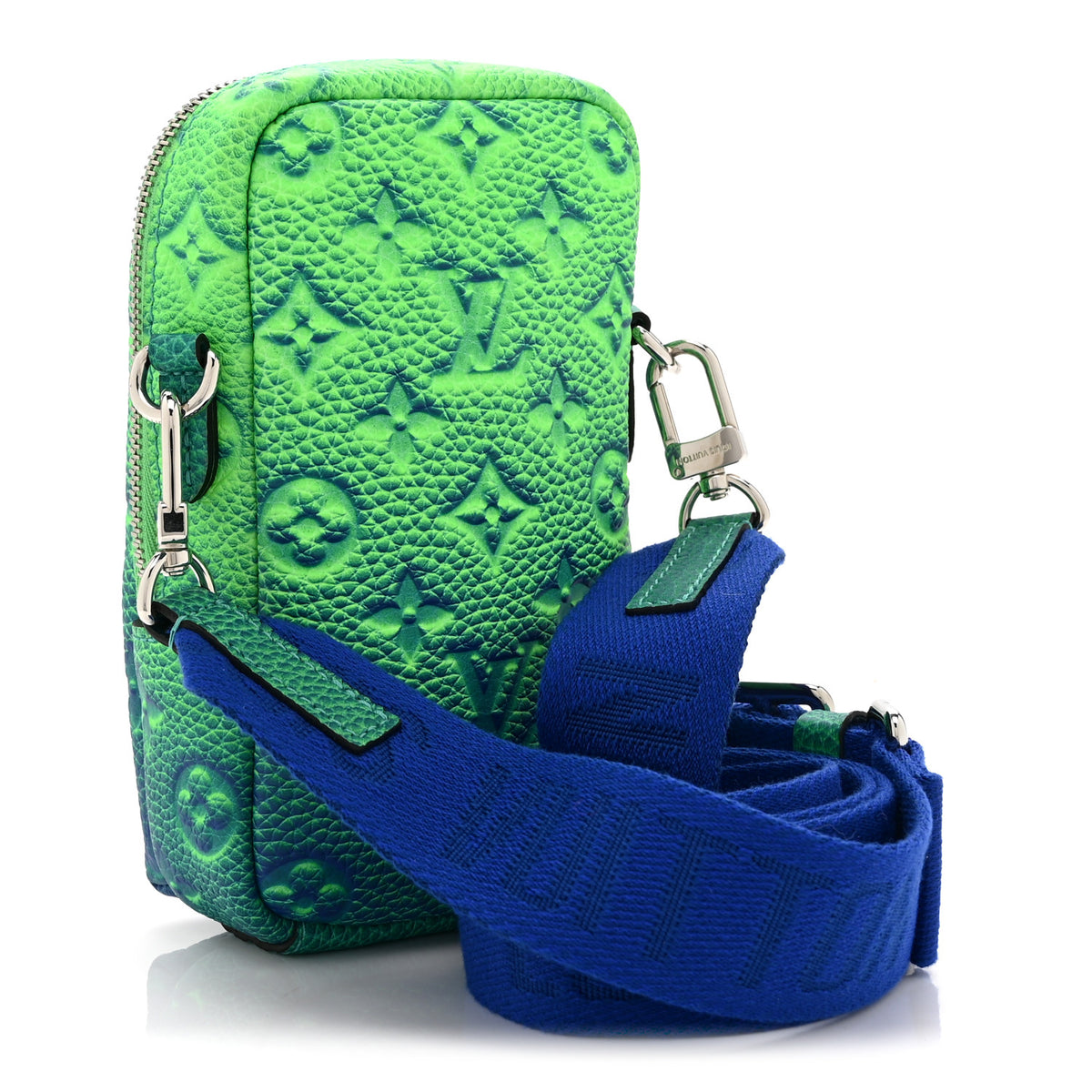 Louis Vuitton Taurillon Illusion Double Phone Case Bleu Vert 3 of 9