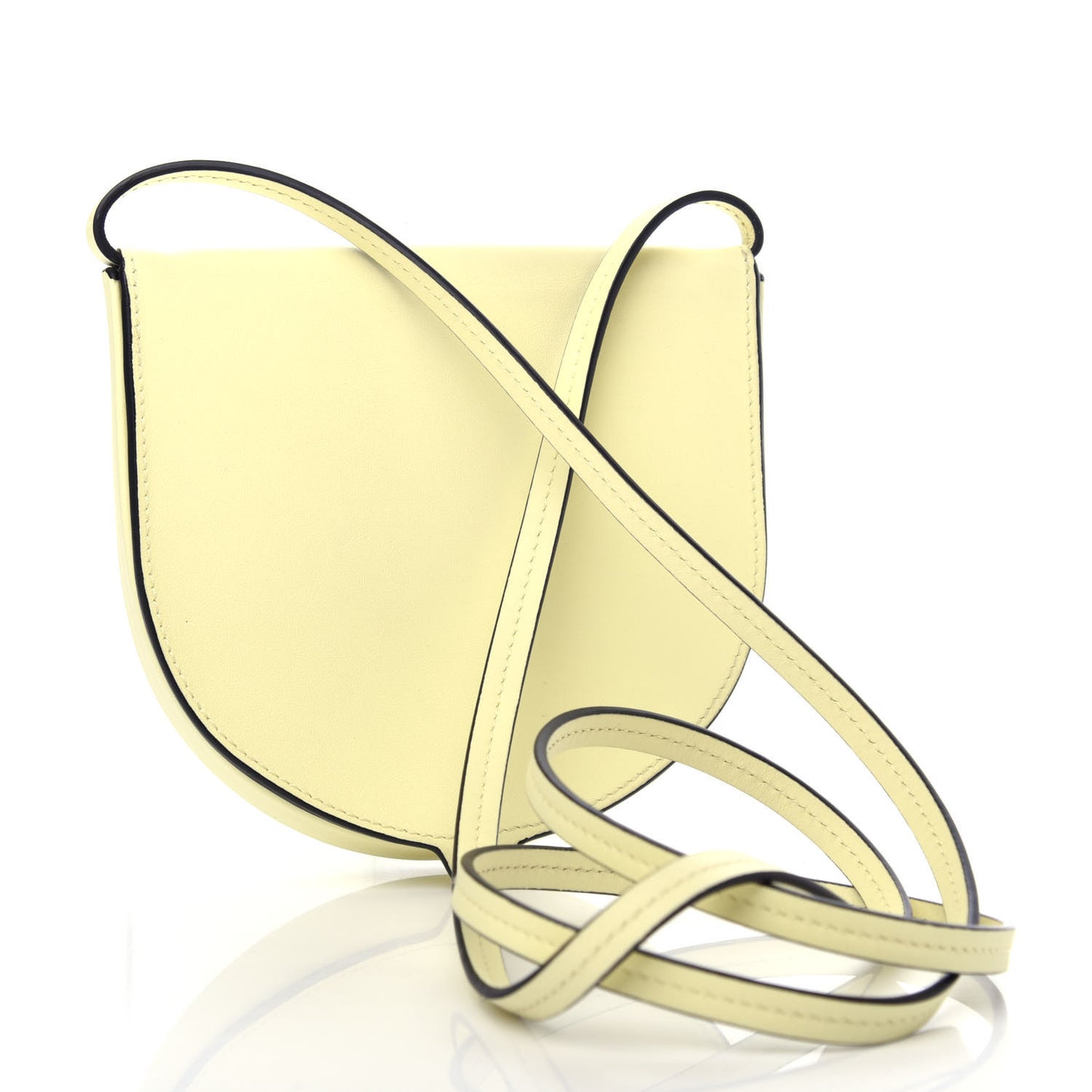 Soft Calfskin Small Heel Bag Pale Lime