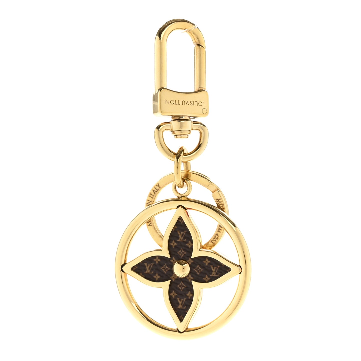 Monogram Puzzle Flower Bag Charm Key Holder
