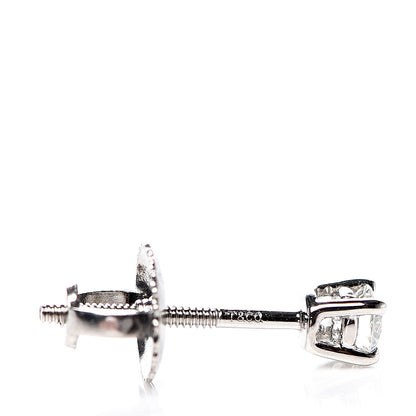 Tiffany Platinum Diamond .22ctw Solitaire Earrings 4 of 5