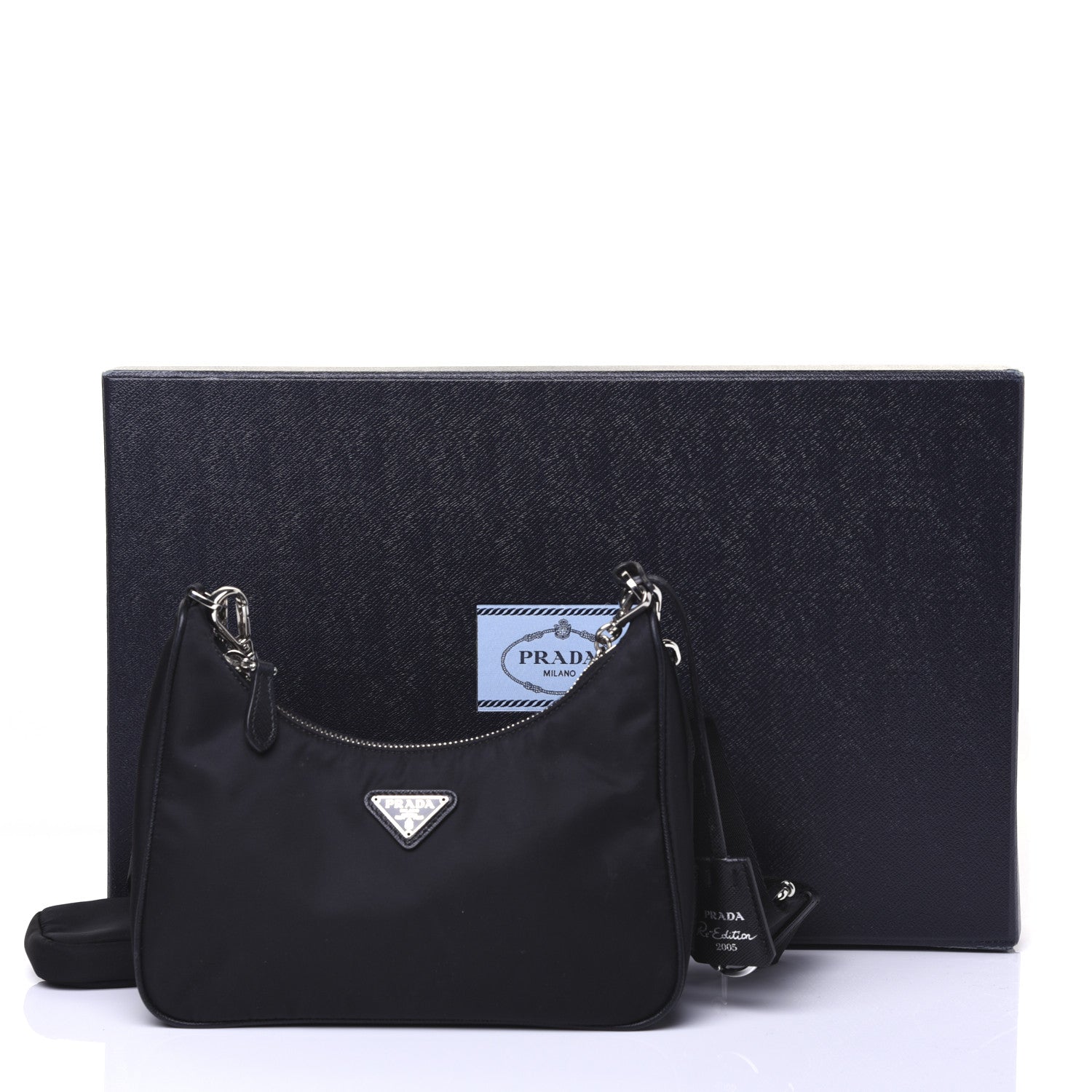 Prada Nylon Re-Edition 2005 Shoulder Bag Black 9 of 9