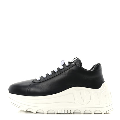 Miu Miu Vitello Soft 2 Logo Platform Sneakers 39 Black 1 of 9