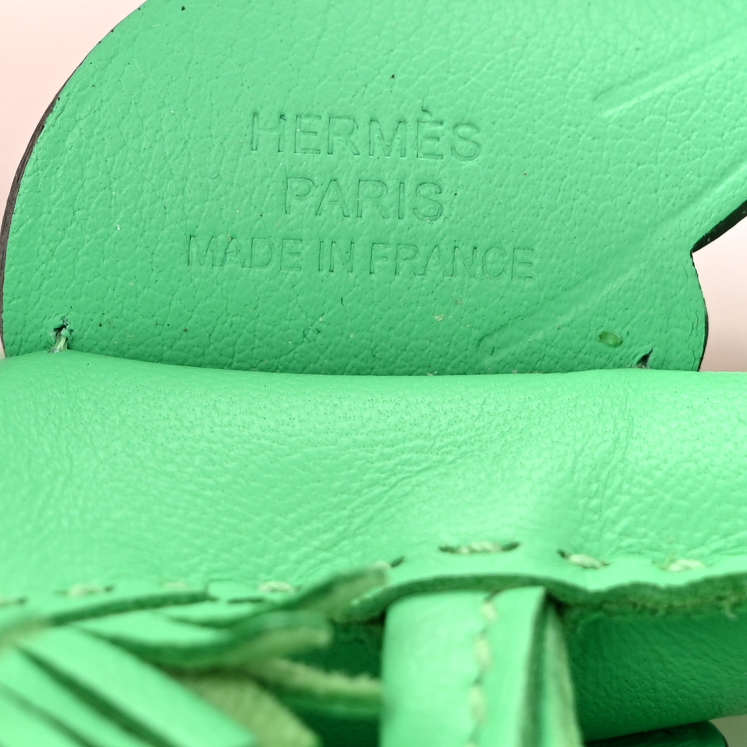 Hermes Milo Lambskin Grigri Rodeo Pegase Horse Bag Charm PM Vert Comics 3 of 6