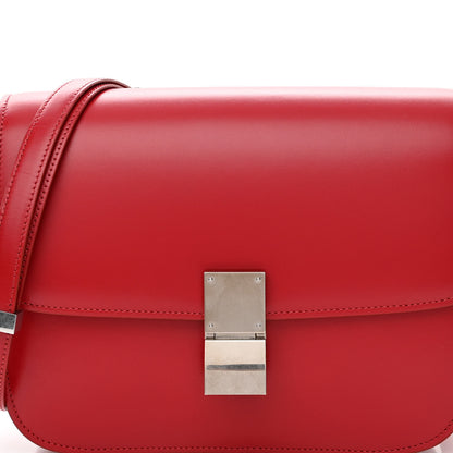 Celine Box Calfskin Medium Classic Box Flap Bag Red 7 of 11