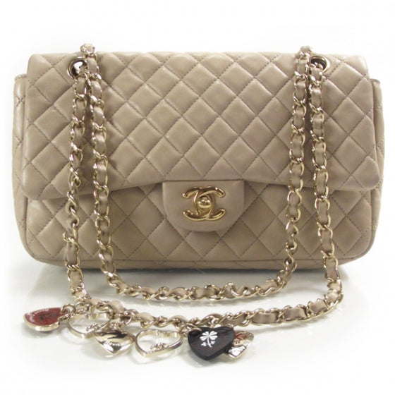 Chanel Lambskin Valentine Charms Medium Flap Beige 1 of 16