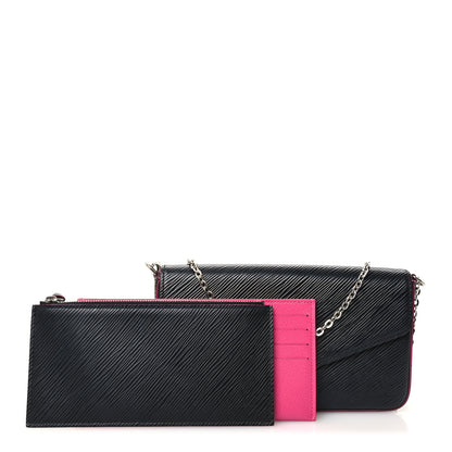 Louis Vuitton Epi Pochette Felicie Black Hot Pink 3 of 12