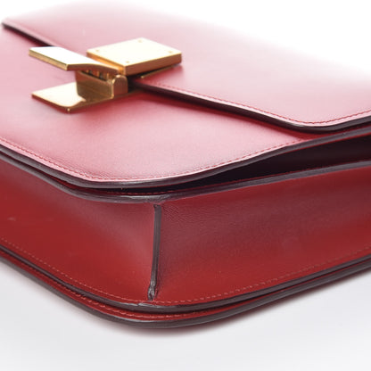 Celine Box Calfskin Medium Classic Box Flap Bag Red 9 of 9