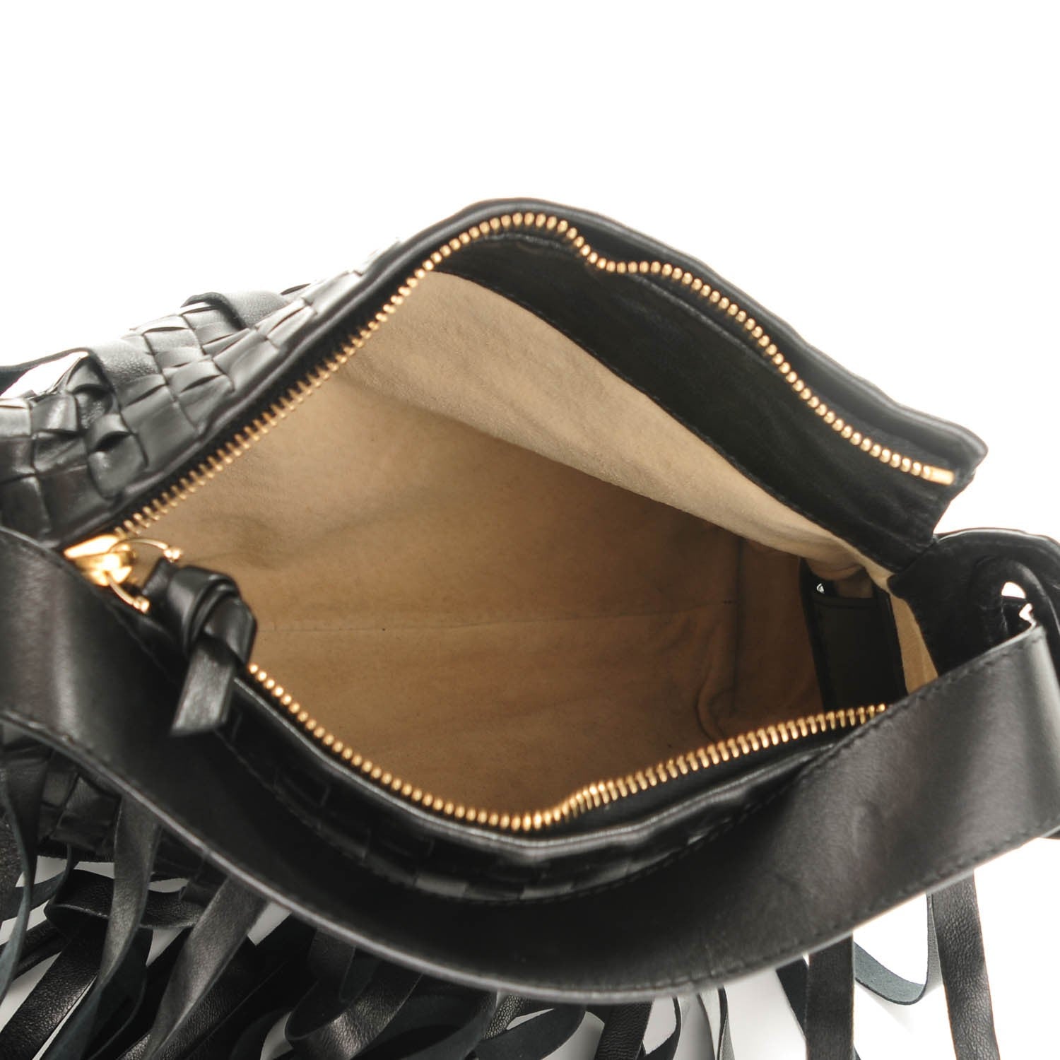 Bottega Veneta Nappa Intrecciato Fringe Shoulder Bag Nero Black 5 of 8