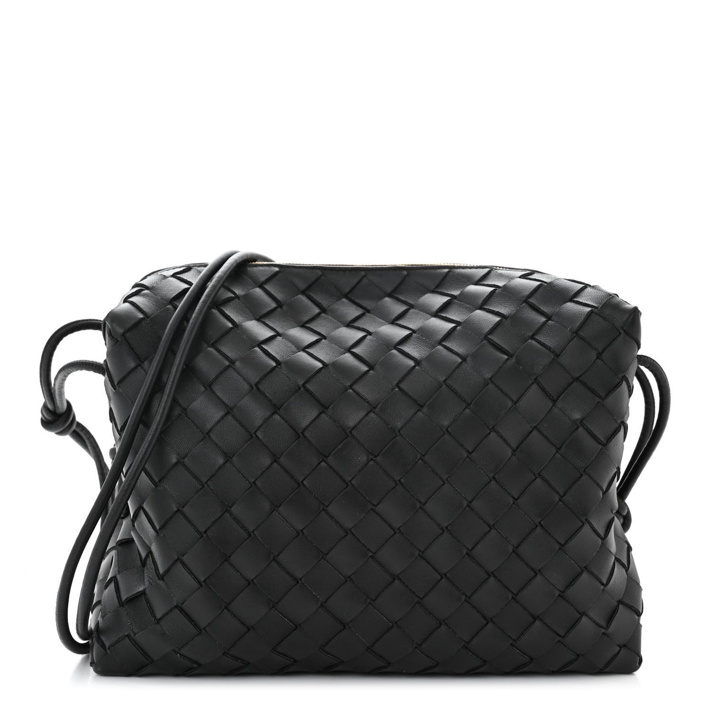 Nappa Intrecciato Medium Loop Camera Bag Black