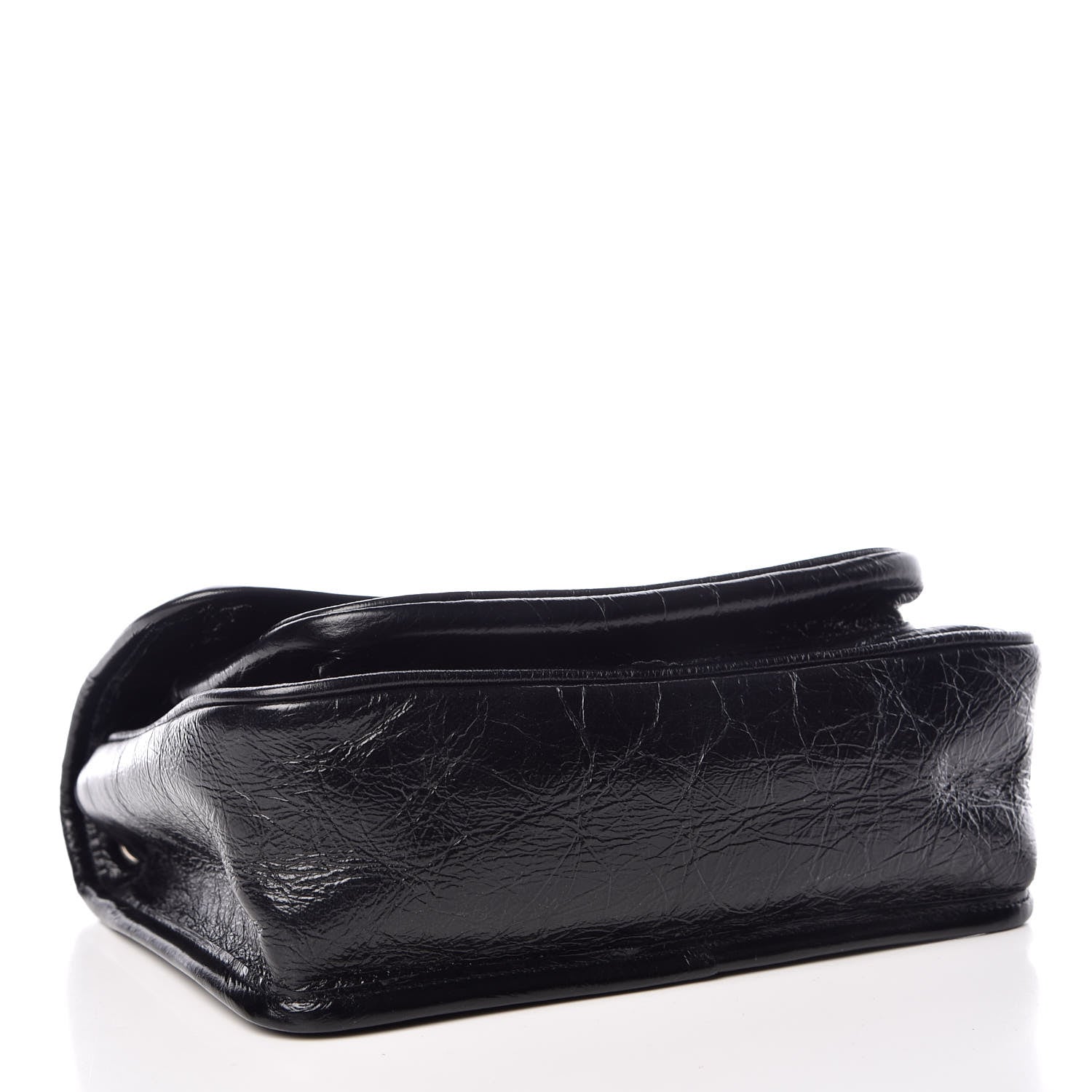 Saint Laurent Crinkled Calfskin Matelasse Monogram Baby Niki Chain Satchel Black 4 of 10