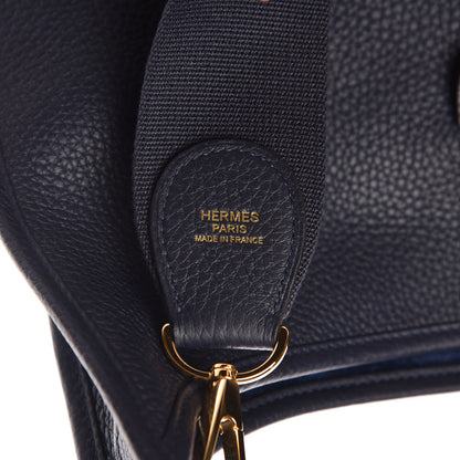Hermes Taurillon Clemence Evelyne III GM Bleu Nuit 8 of 11