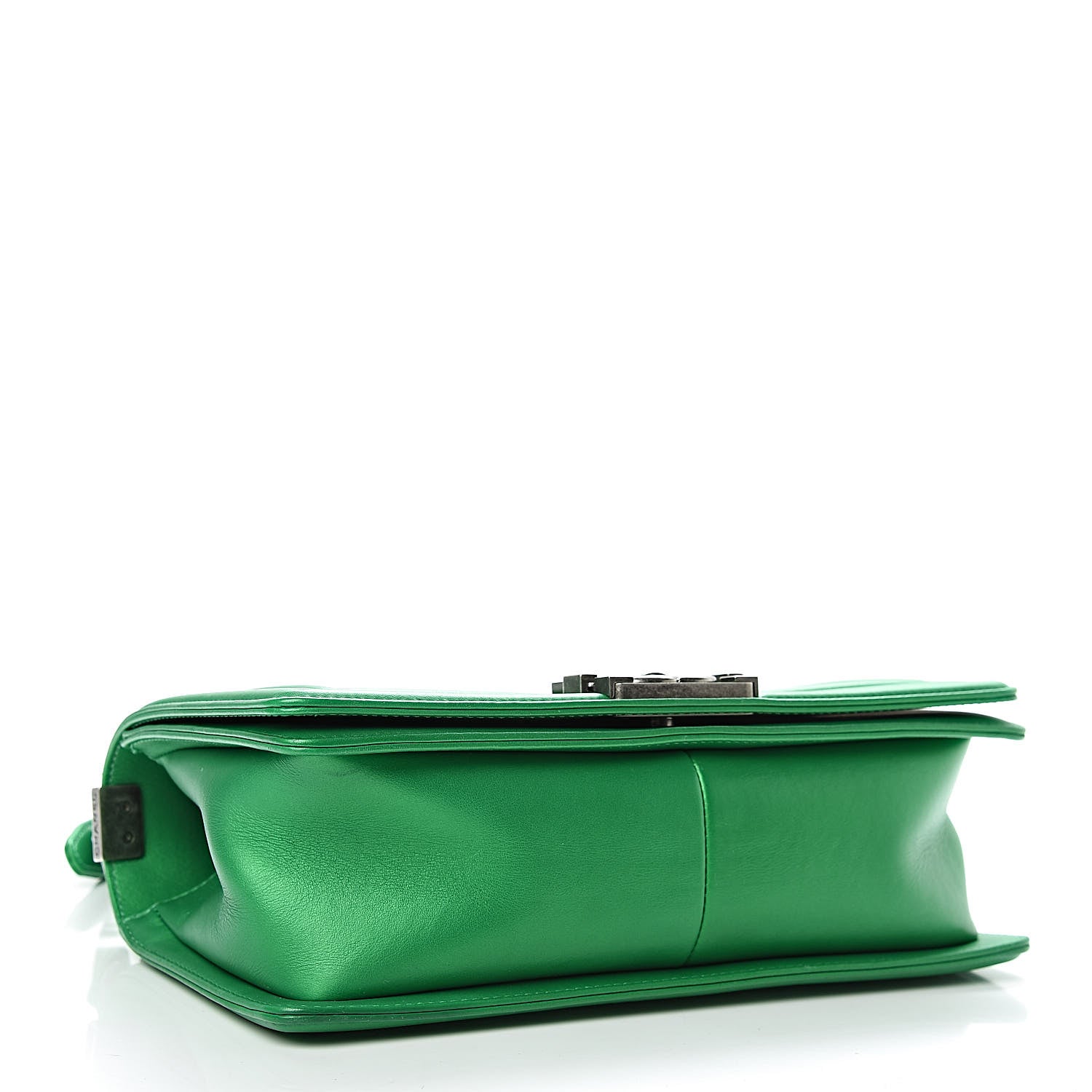 Chanel Metallic Calfskin Quilted Medium Boy Flap Green 4 of 10