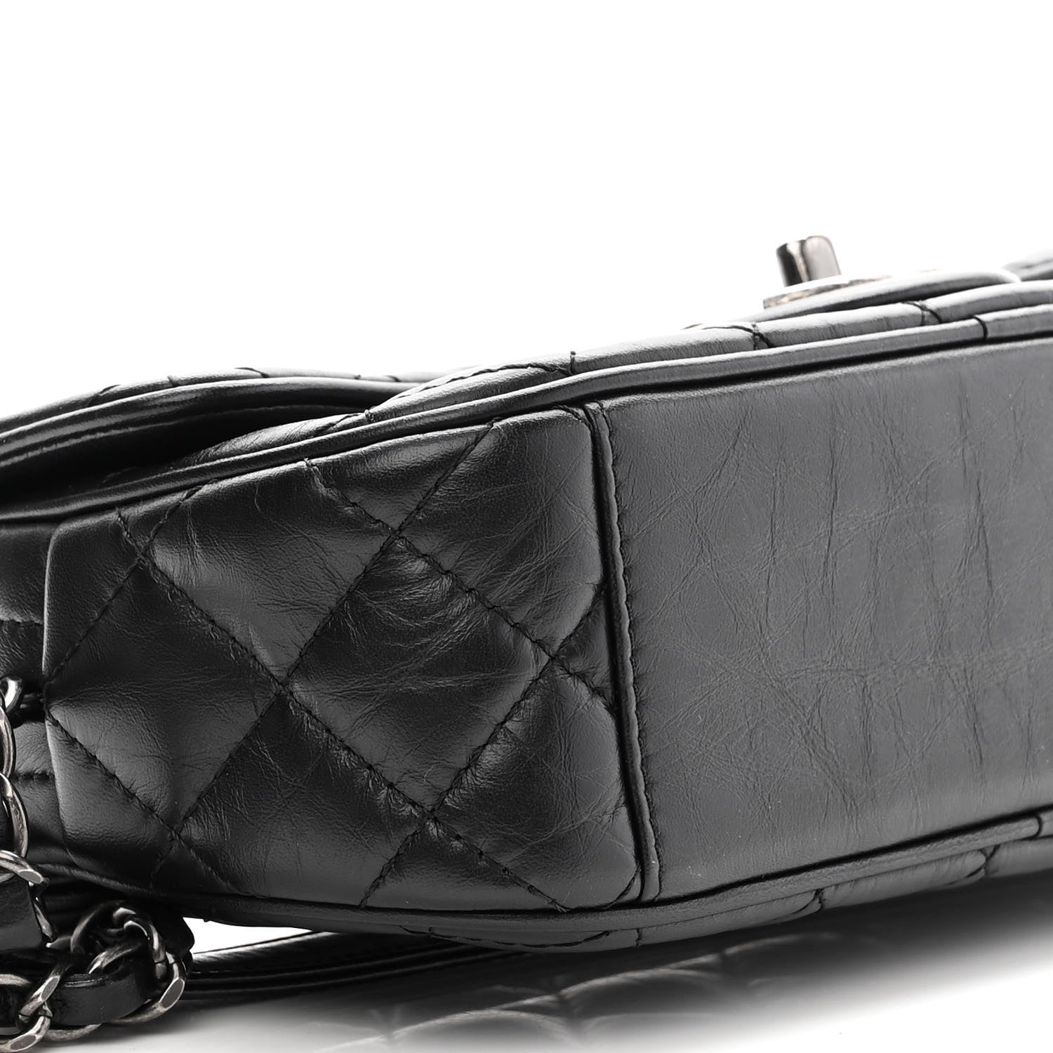 Chanel Aged Calfskin Quilted Small Easy Flap Black 8 of 9