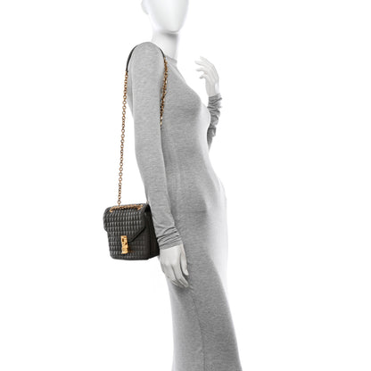 Celine Calfskin Quilted Medium C Bag Khaki 2 of 12
