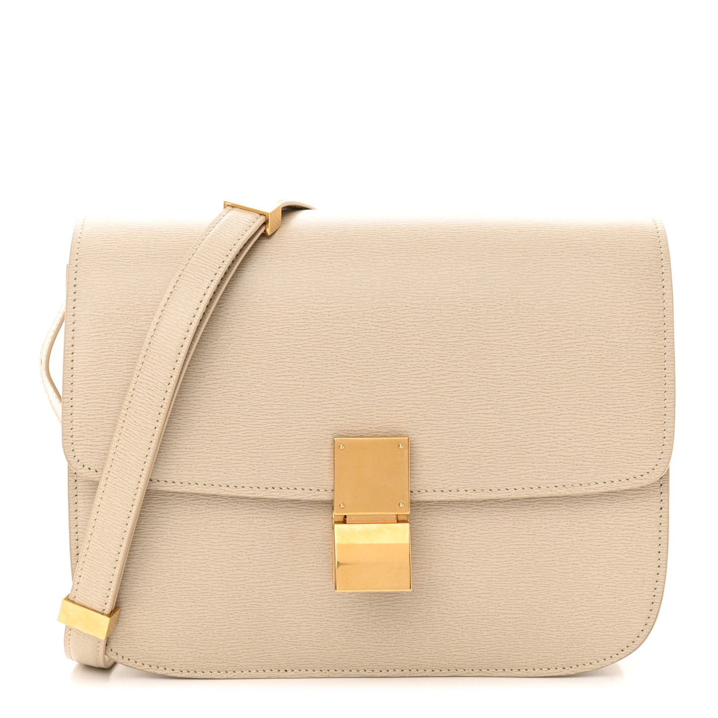 Liege Calfskin Medium Classic Box Flap Bag Linen