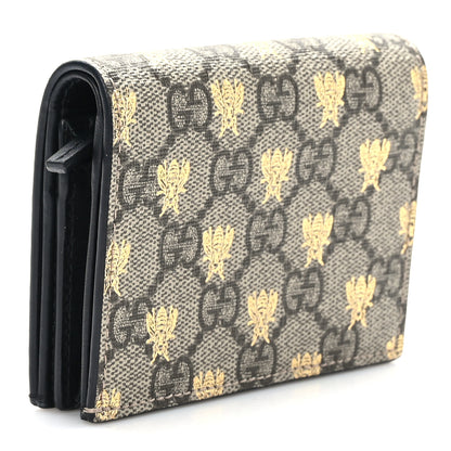 Gucci GG Supreme Monogram Bee Print Card Case 2 of 6