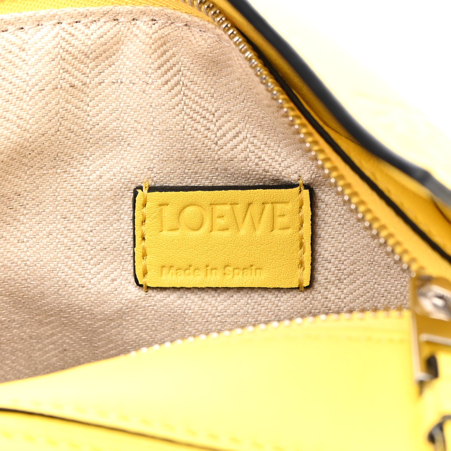 Loewe Calfskin Mini Puzzle Bumbag Lemon 6 of 9