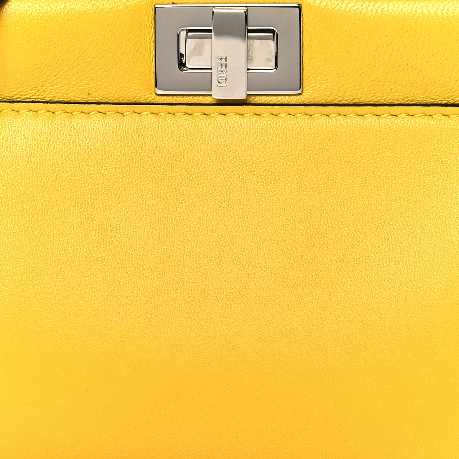 Fendi Shiny Nappa Micro Peekaboo Iconic Satchel Sunflower 7 of 10