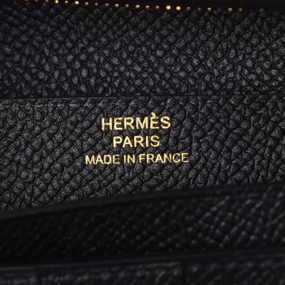 Hermes Epsom Bearn Gusset Wallet Black 6 of 8