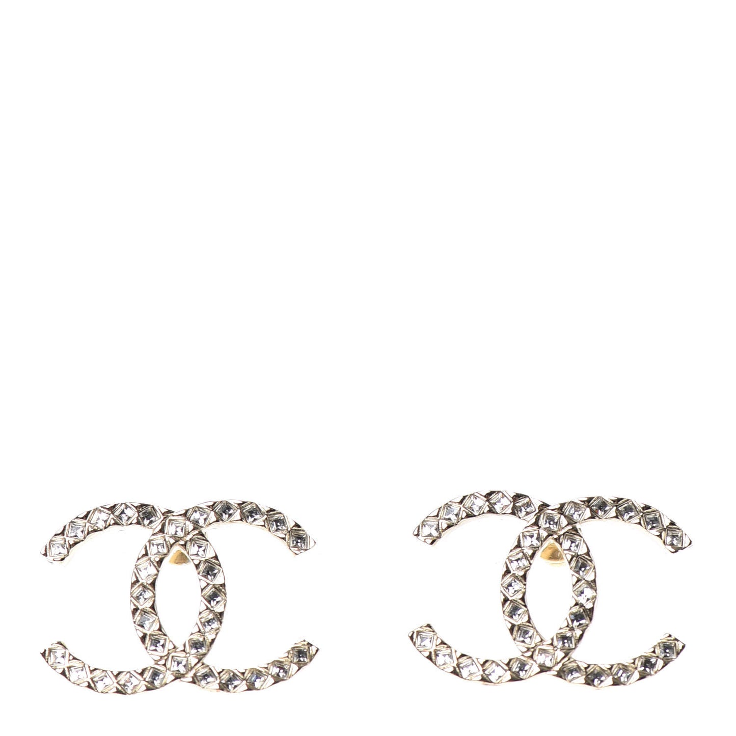 Baguette Crystal High Society CC Earrings Gold