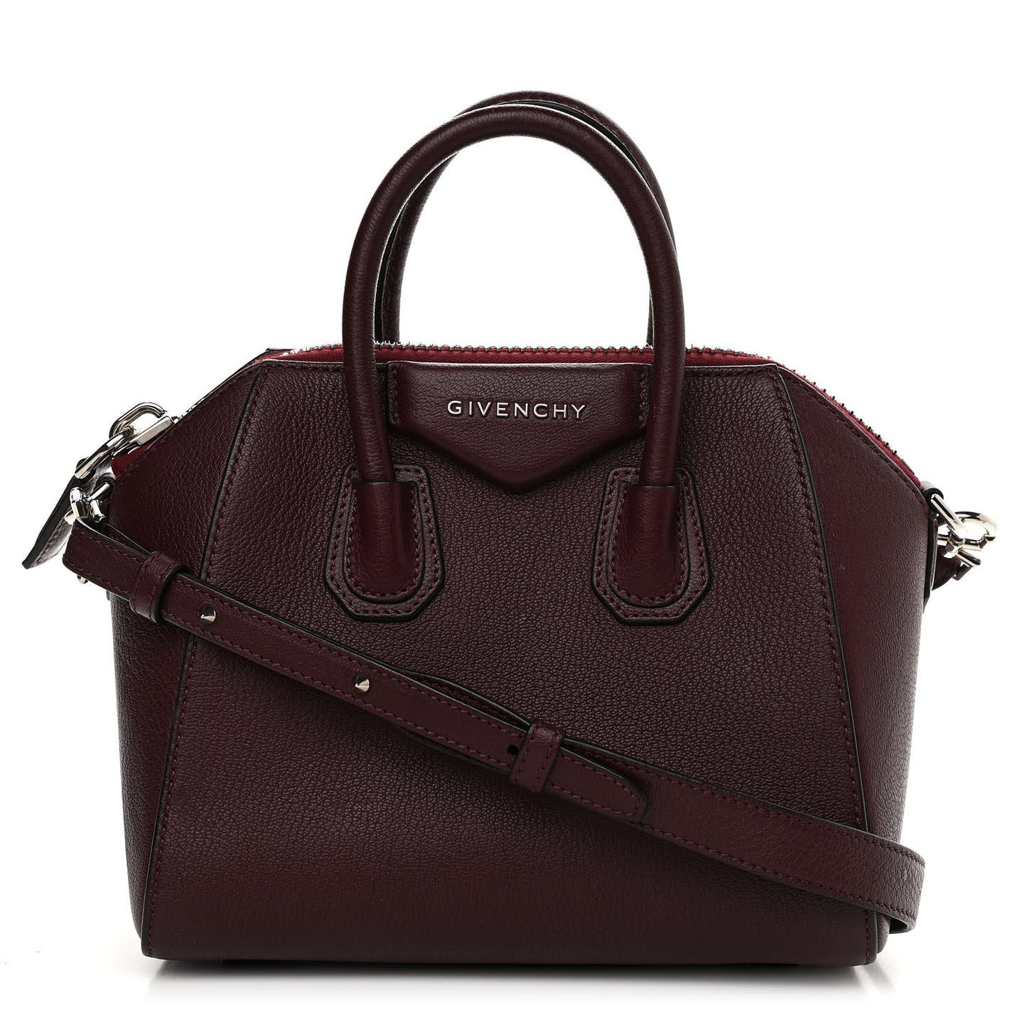 Sugar Goatskin Mini Antigona Aubergine