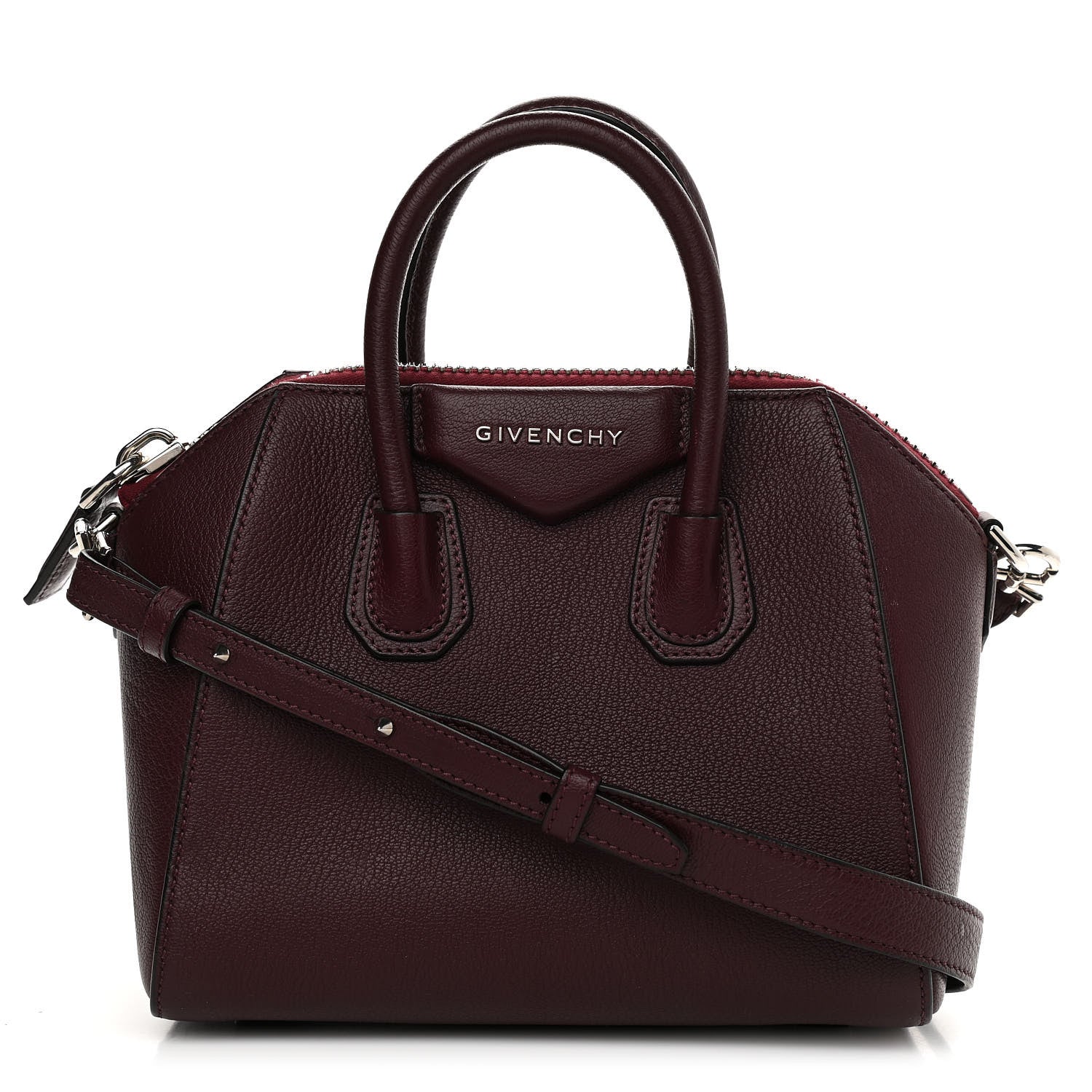 Givenchy Sugar Goatskin Mini Antigona Aubergine 1 of 12
