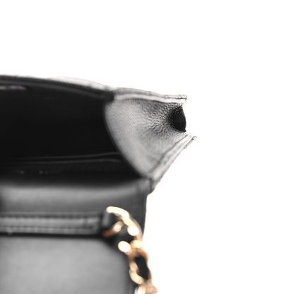 Chanel Caviar Quilted Bow Phone Holder Black 5 of 10