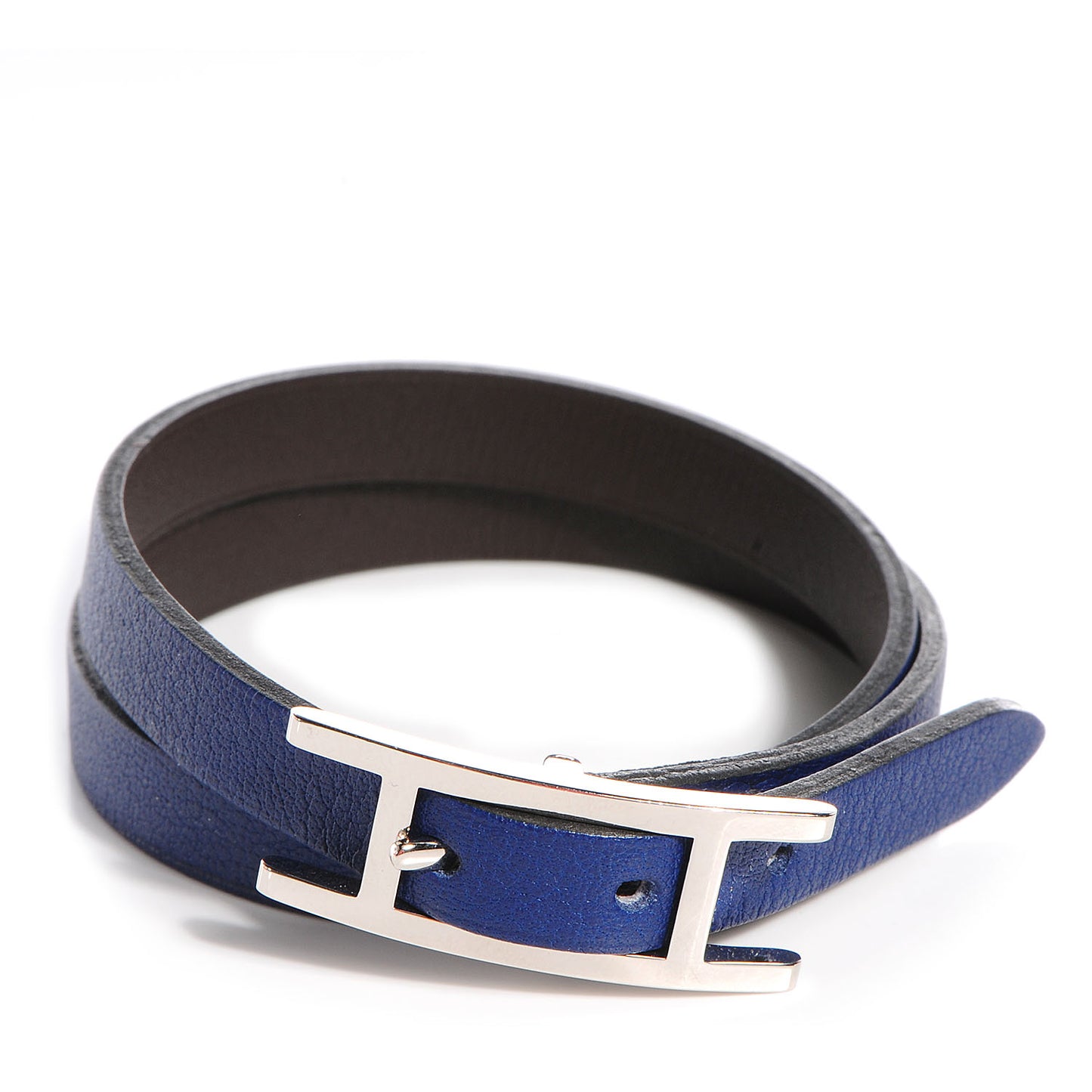 Swift Chamonix Behapi Double Tour Reversible Bracelet Bleu Sapphire Chocolate XS