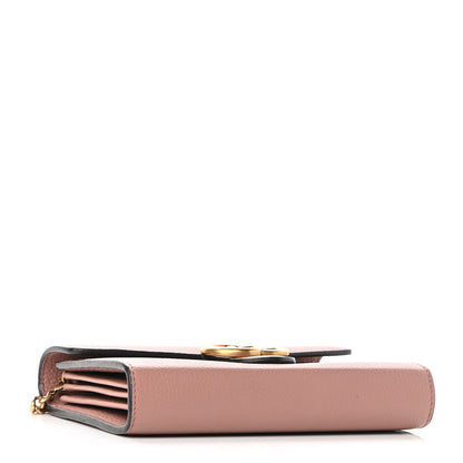Gucci Cellarius Calfskin GG Marmont Chain Wallet Rosy Phard 3 of 11