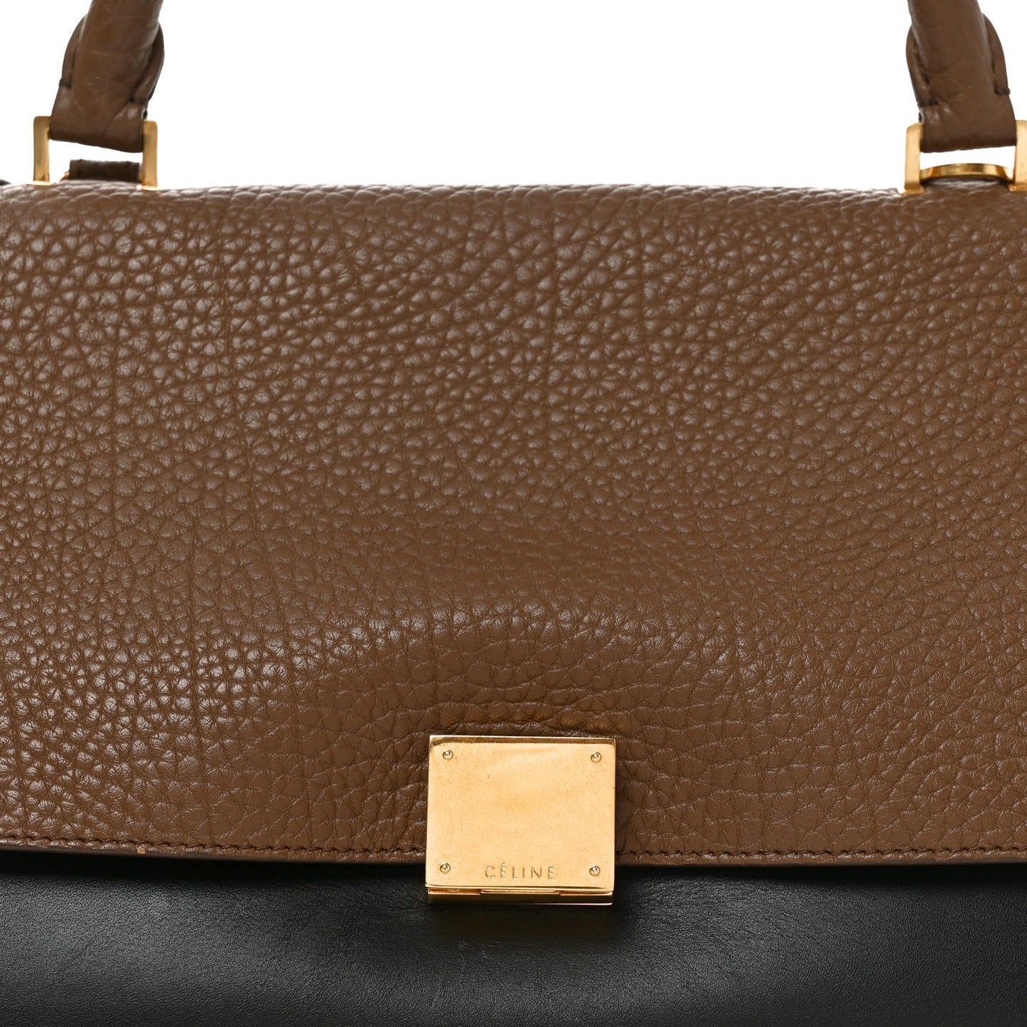 Bullhide Calfskin Nubuck Small Tri-Color Trapeze Coffee
