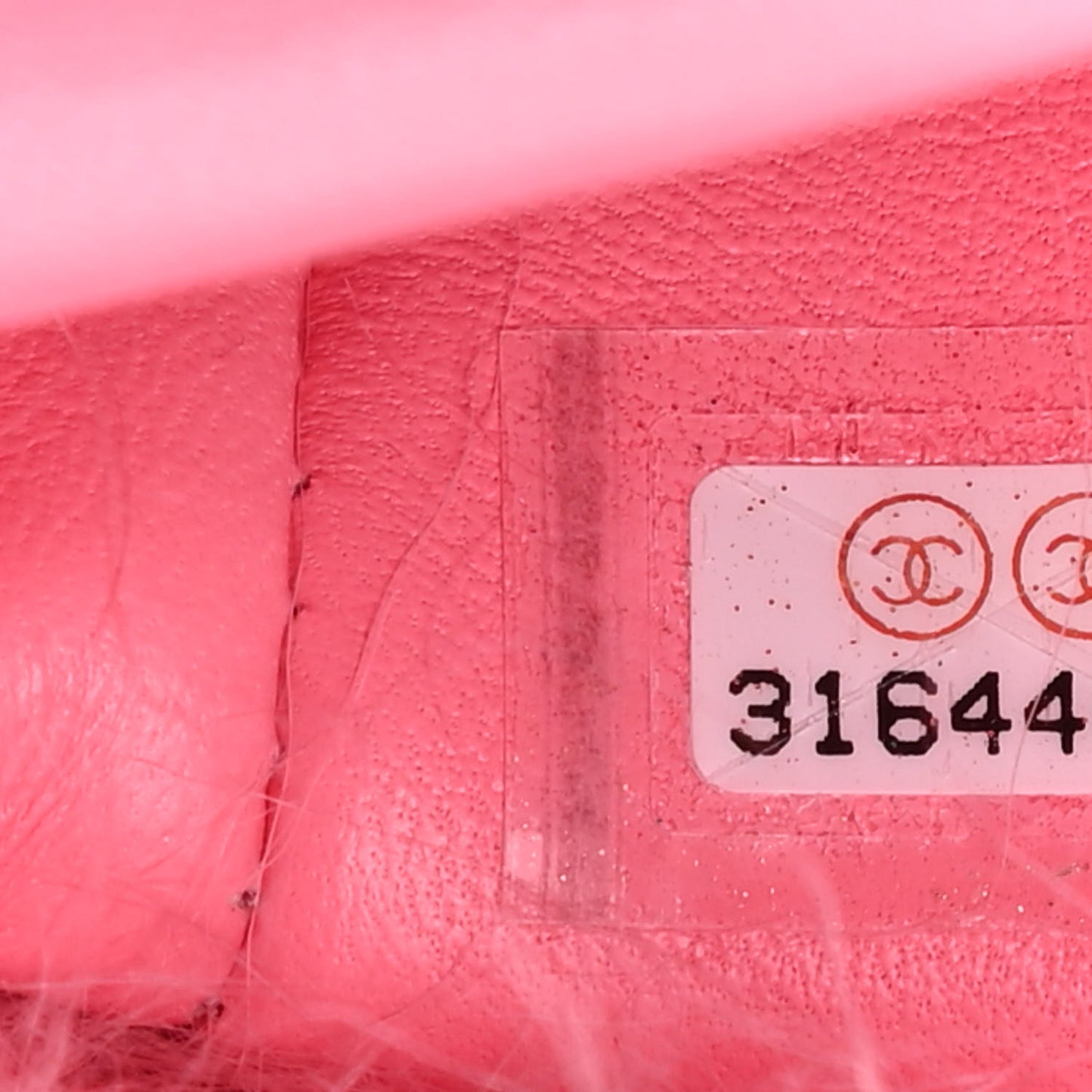 Shearling Lambskin CC Hook Card Holder Pink