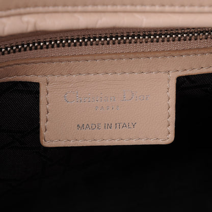 Christian Dior Lambskin Cannage Large Lady Dior Beige 7 of 9