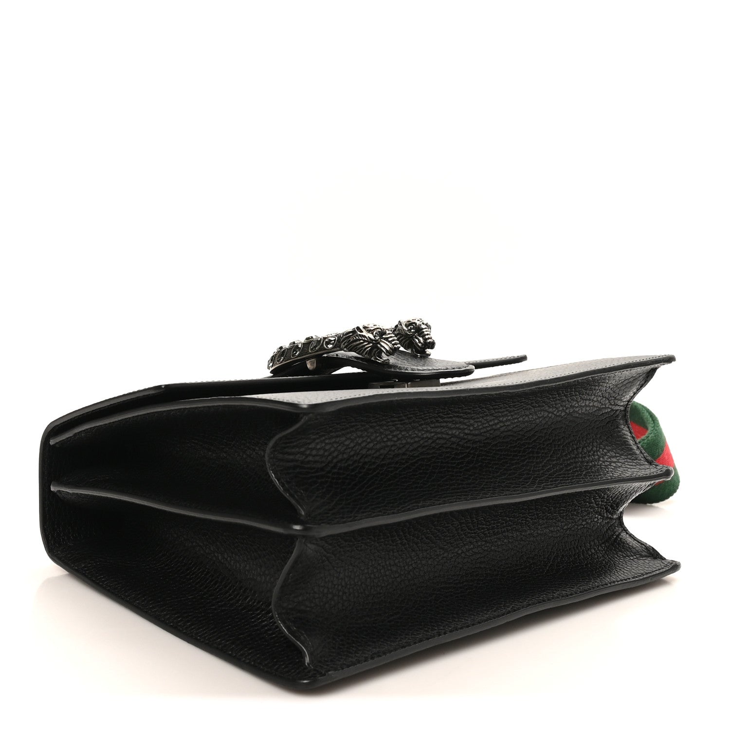 Gucci Dollar Calfskin Crystal Web Medium Dionysus Bamboo Top Handle Bag Black Black Diamond 4 of 11