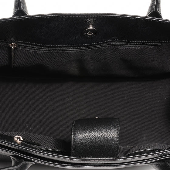 Chanel Calfskin Small Cerf Shopper Tote Black 6 of 8